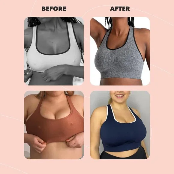 Women's Heather Gray High Support Wireless Sports Bra with Removable Cups, Plus